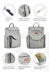 Рюкзак текстильный F8 (15 шт) (Светло-серый)