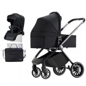 Коляска 2 в 1 Luxmom 760 черный
