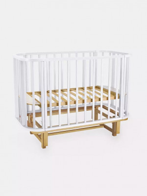 Кроватка Rant Sandy с маятником 120*60 (закругленный) white