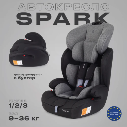 Автокресло Rant Basic Spark ZY10 1/2/3 (9-36 кг) Grey