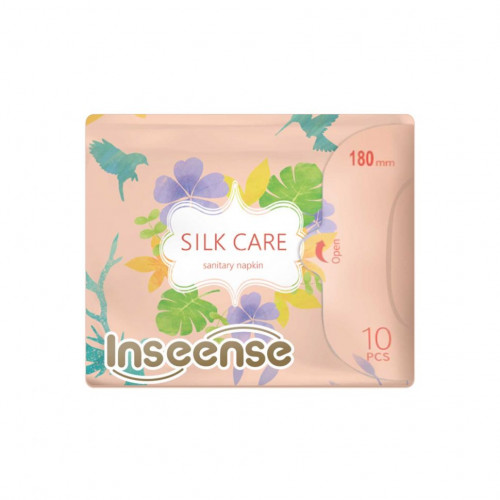 Прокладки женские гигиенические ежедневные с крылышками  Inseense Silk Care 180 мм 10 шт (100)