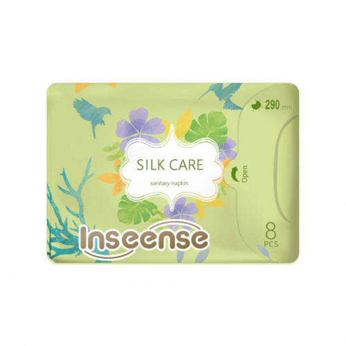 Прокладки женские гигиенические ночные Inseense Silk Care 5 капель 290 мм 8 шт (48) С