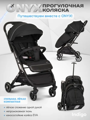 Коляска прогулочная Indigo Onyx черный