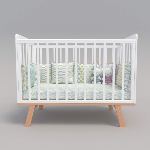 Кроватка Incanto Anniken New 120*60 без маятника белый/бук