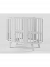 Кроватка-трансформер Incanto Verona 11 в 1 с маятником 125*75 (овал) и 75*75 (круг) белый/белый