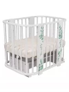 Кроватка-трансформер Indigo Green Line 5 в 1 с маятником 100*70 / 140*70 (закругленный) листочки