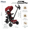 Велоколяска Pituso Elite Plus Red Maroon/Темно-красный