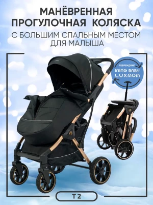 Коляска прогулочная Luxmom T2 черный
