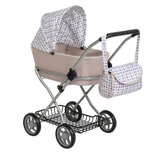 Коляска для кукол Pituso Dots Серый/Горошек