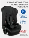 Автокресло Siger Стар Isofix Lux 1/2/3 (9-36кг) черный графит