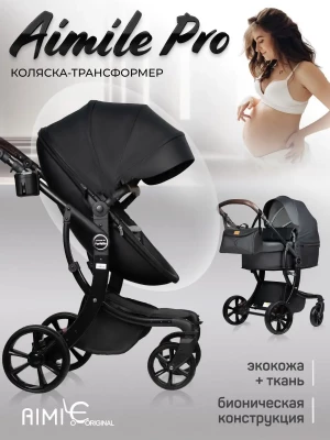 Коляска-трансформер Aimile PRO 2 в 1 Чёрный
