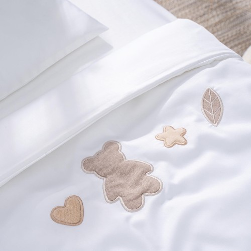 Комплект постельного белья "Teddy Sateen Collection" (Белый)  т.м.Perina, КПБ2.1-TSC.3