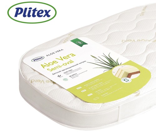 Матрас для кроватки 119*60 11 см Овальный Aloe vera Semi-oval