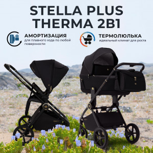 Коляска 2 в 1 Sweet Baby Stella Plus Therma Black - фото 1