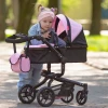 Коляски для кукол 2 в 1 Carrello Fortuna PINK BLACK