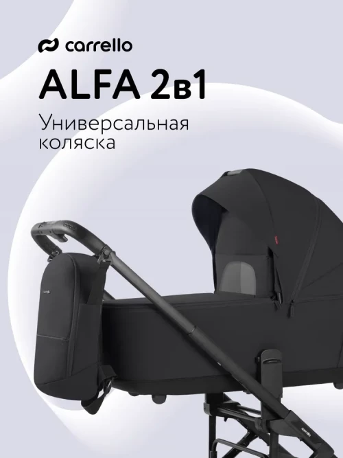 Коляска 2 в 1 Carrello Alfa CRL-6522 Rock Black 2025 - фото 1