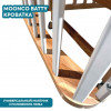 Кроватка Moonco Batty 100*60 с маятником (закругленный) белый/бук
