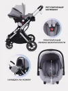 Коляска-трансформер MOWBaby Jasper MB022 3 в 1 Silver Grey