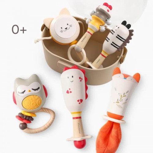 Набор игрушек, Happy Baby JOLLY FRIENDS «ДЖОЛЛИ ФРЭНДС» (sand, 331957)
