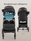 Коляска прогулочная Happy Baby Lynn black & flora