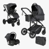 Коляска 3 в 1 Farfello Sola Trio Comfort Light black