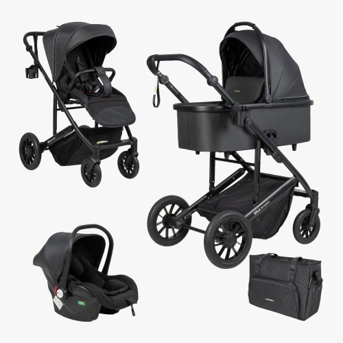 Коляска 3 в 1 Farfello Sola Trio Comfort Light black