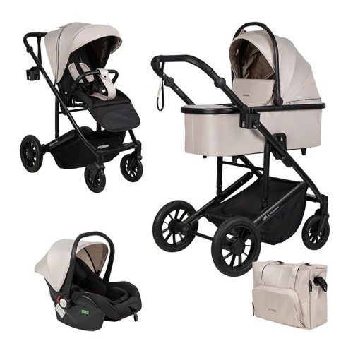 Коляска 3 в 1 Farfello Sola Trio Comfort Cream - фото 1