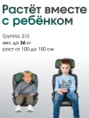 Автокресло Farfello Le9 2/3 (15-36кг) Dark Grey/Green