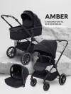 Коляска 3 в 1 MowBaby Amber MB068 Black
