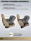 Автокресло Indigo Tourneo S isofix 0/1/2/3 (0-36кг) бежевый
