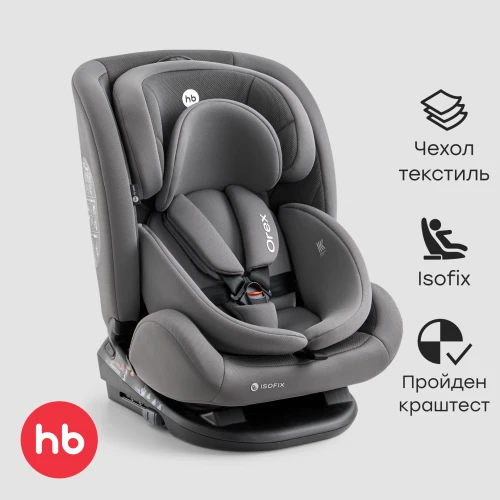 Автокресло Happy Baby Orex 0/1/2/3 (0-36кг) Graphite - фото 1