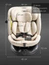 Автокресло Happy Baby Kidster isofix 0/1/2/3 (0-36кг) Milky