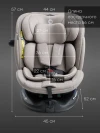 Автокресло Happy Baby Kidster isofix 0/1/2/3 (0-36кг) Beige grey