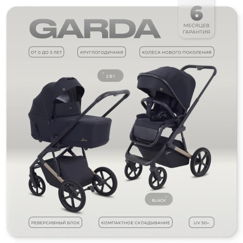 Коляска 2 в 1 Rant Garda RA114 Black - фото 1