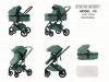Коляска-трансформер Ining Baby F9 3 в 1 khaki