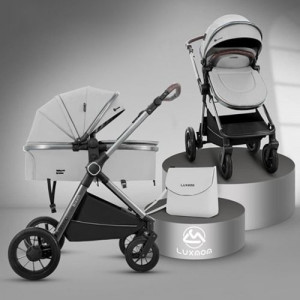 Коляска-трансформер Luxmom A4 2 в 1 серый
