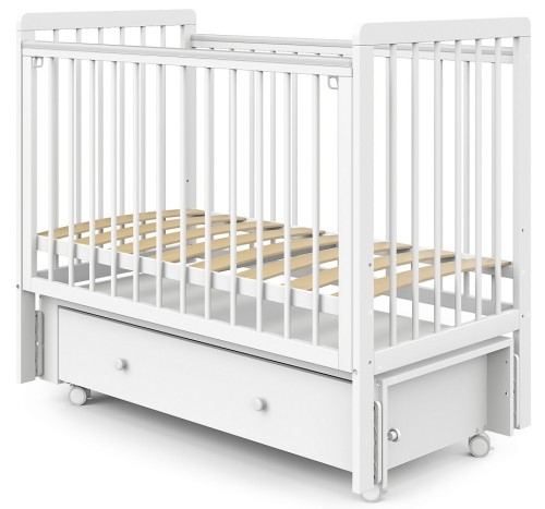 Кроватка Pituso Tiny 120*60 c маятником Белая аляска