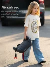 Бустер Happy Baby Rider beige grey