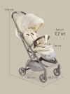 Коляска прогулочная Happy Baby Neez beige flowers fix
