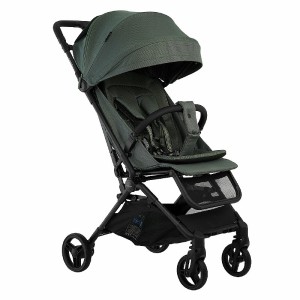 Коляска прогулочная Pera Plus PU carbon/Taiga Green