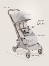 Коляска прогулочная Happy Baby Aira light grey