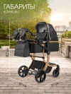 Коляска-трансформер Farfello Aimile Adventurer PU ADV-16 Gold black