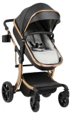Коляска-трансформер Farfello Aimile Adventurer PU ADV-16 Gold black