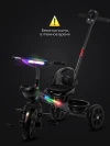 Велоколяска Amarobaby Scout Led подсветка черный