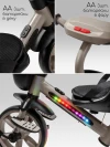 Велоколяска Amarobaby Scout Led подсветка коричневый