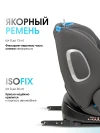 Автокресло Farfello ISOFIX YB102A 0/1/2/3 (0-36кг) с упором Тёмно-серый 