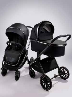 Коляска 2 в 1 Amarobaby Motus Premium Ecco Экокожа черный