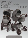 Коляска 2 в 1 Amarobaby Motus Premium Ecco Exclusive Экокожа серый