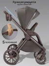 Коляска 2 в 1 Amarobaby Motus Premium Ecco Exclusive Экокожа серый