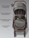 Коляска 2 в 1 Amarobaby Motus Premium Ecco Exclusive Экокожа серый